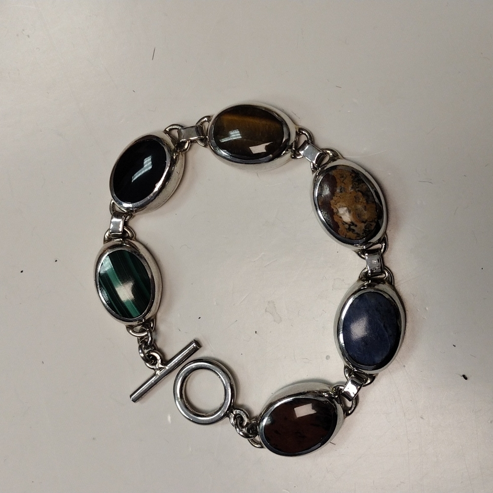 Sterling Genuine Stone Bracelet